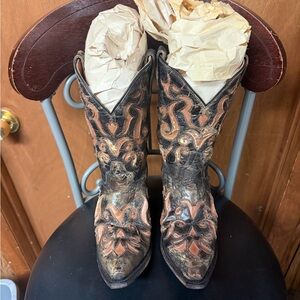 Dan Post Western Boots - Black and Tan